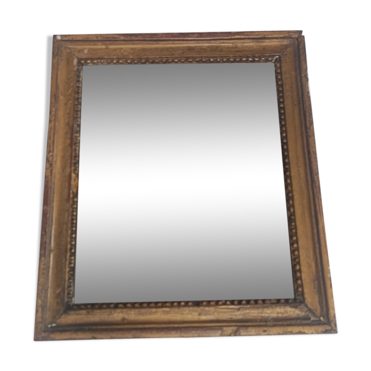 Small mirror in carved stucco wood, nineteenth, original ice