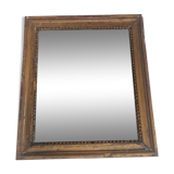 Small mirror in carved stucco wood, nineteenth, original ice