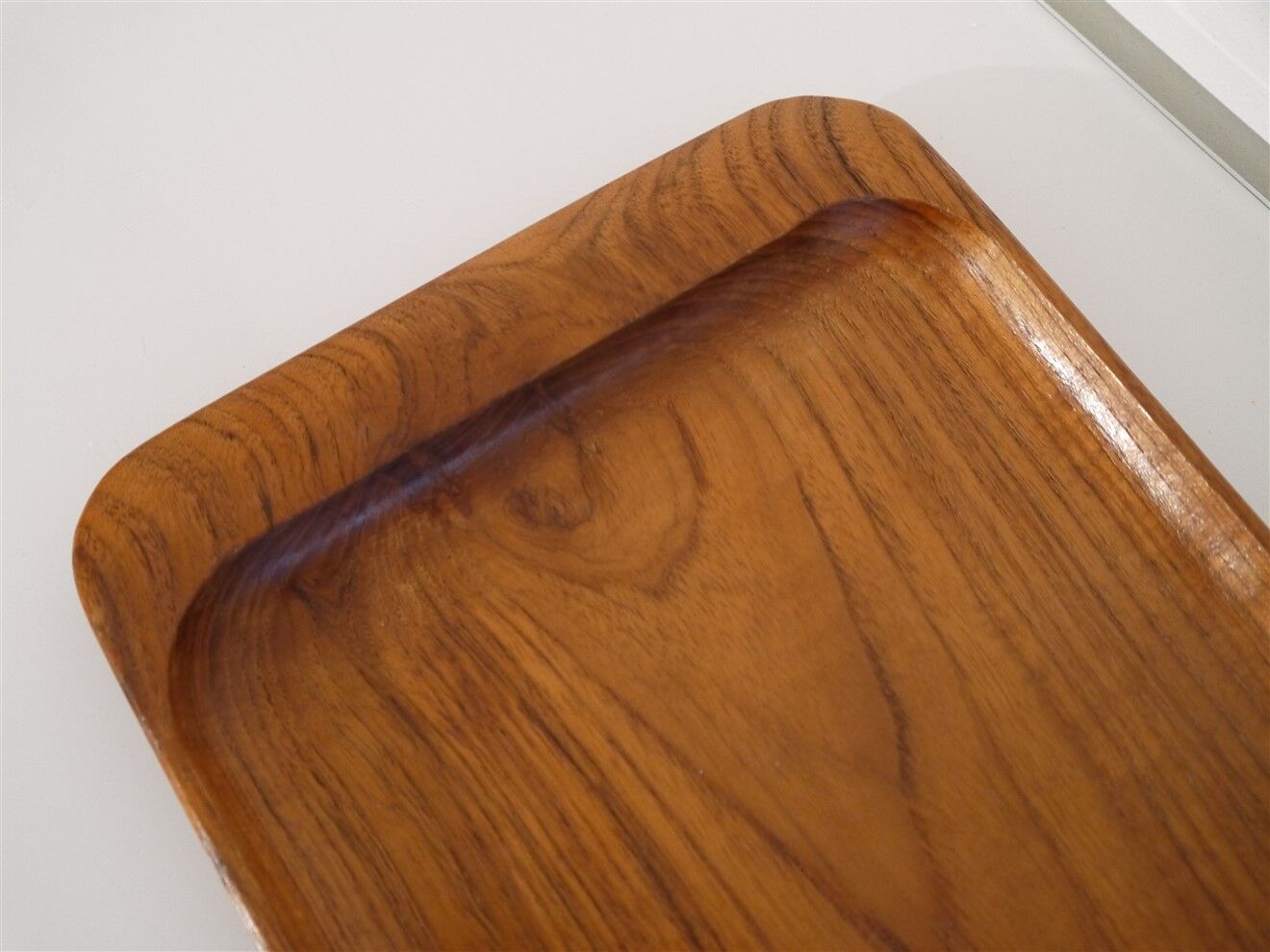 Scandinavian vintage teak tray 1960