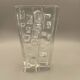 Thick crystal vase by Daum. Sculpted decor in a modernist style. 1960 - 70.