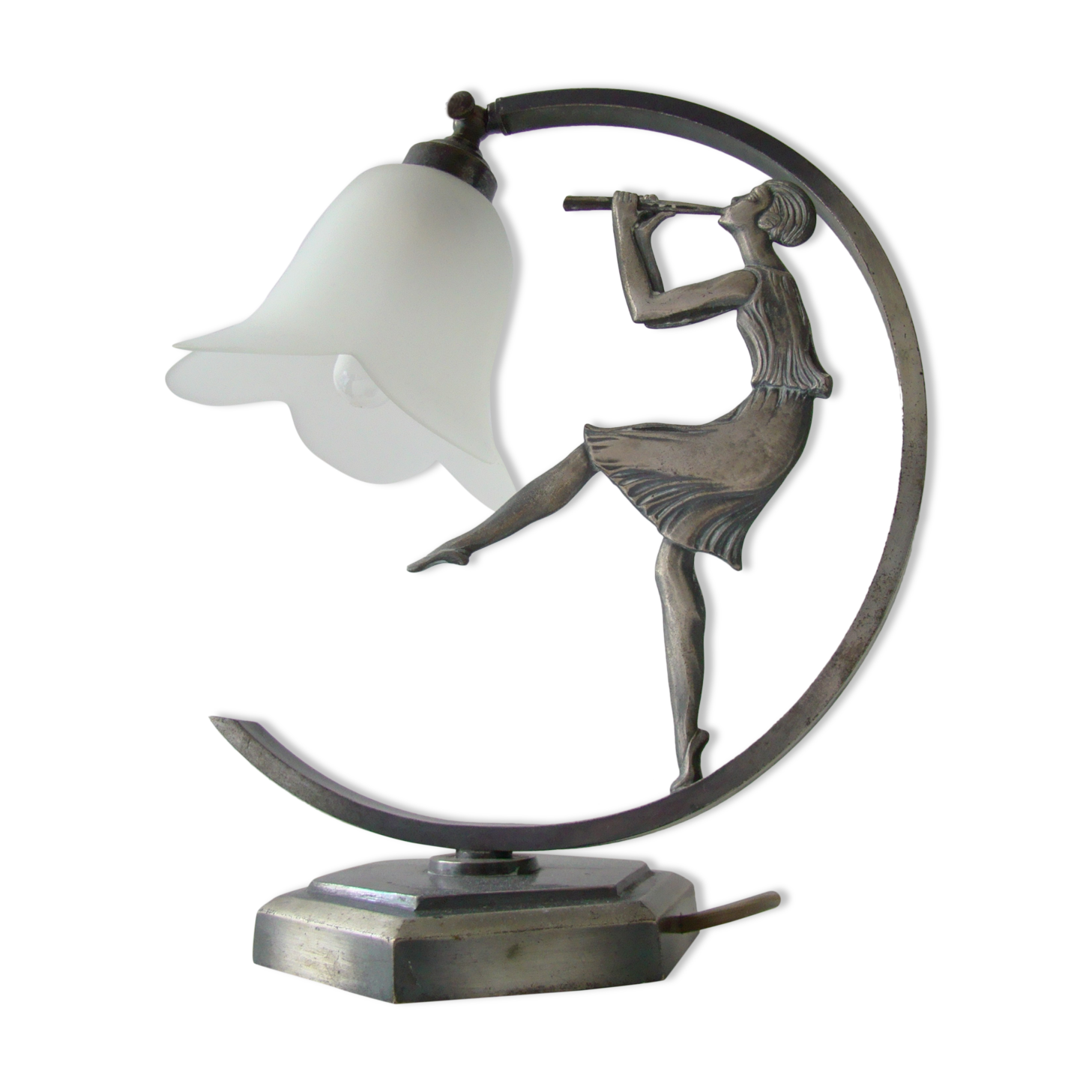 Art deco lamp, flute dancer