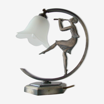 Art deco lamp, flute dancer