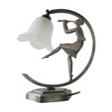 Lampe art déco, danseuse a la flute