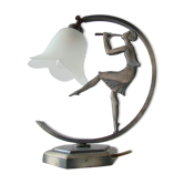 Lampe art déco, danseuse a la flute