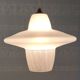 UFO pendant light in etched glass - 50s/60s