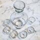 Carafe-glasses-Old liquor service, gold thread