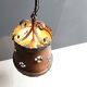 Brutalist copper pendant light, 1970s