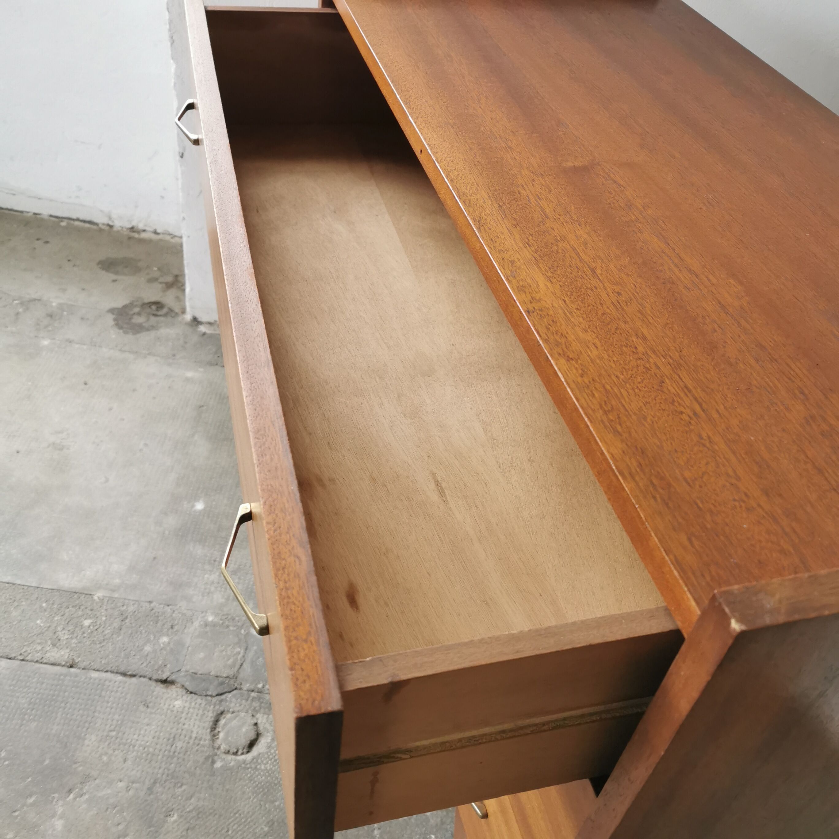 Vintage compass foot chest of drawers