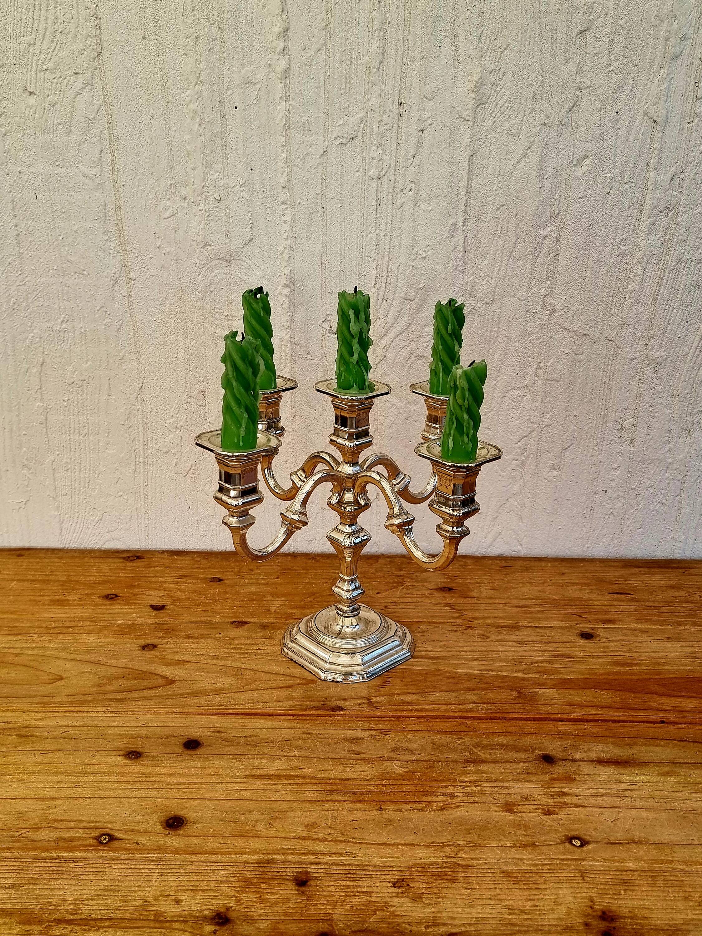 Chandelier à 5 branches bmf vintage