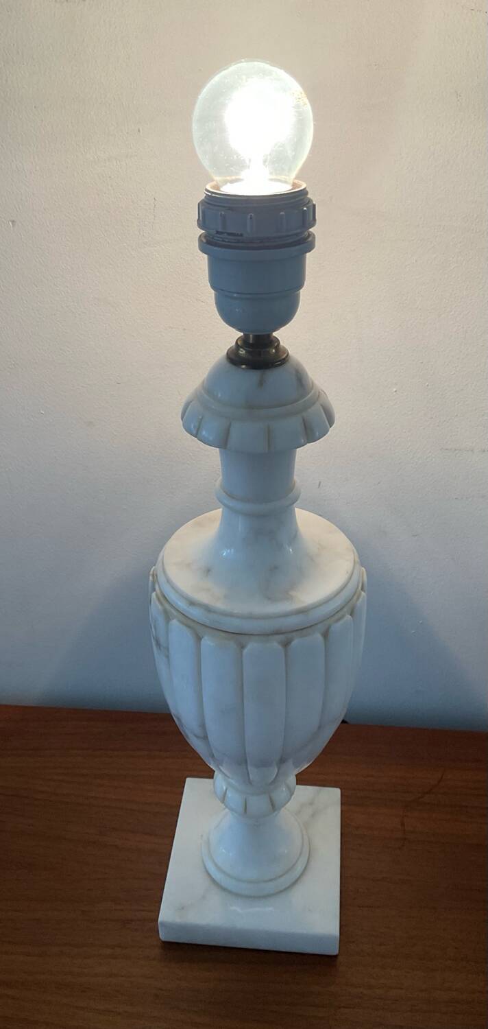 Antique Alabaster Lamp Base Italy 1970s