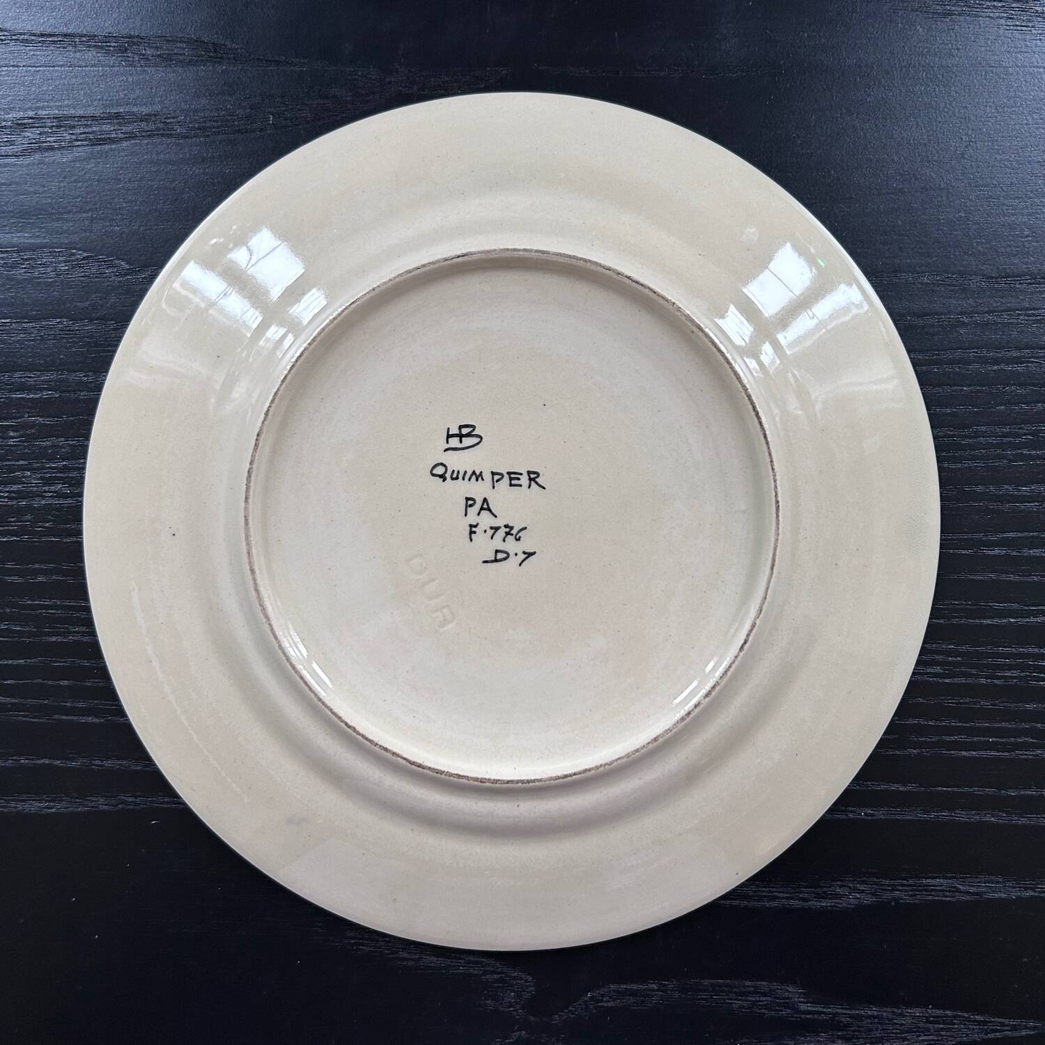 Old HB Quimper plate