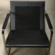 Preben Fabricius Black Leather Lounge Chairs Model 710, Walter Knoll