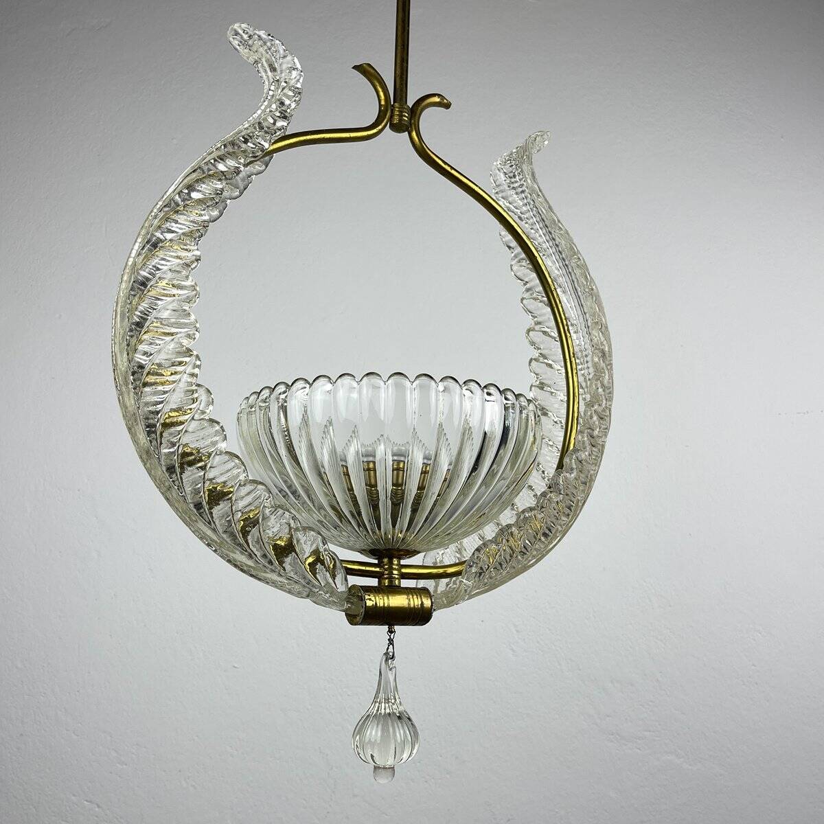 Murano chandelier by Ercole Barovier Barovier & Toso, Italy, 1930s