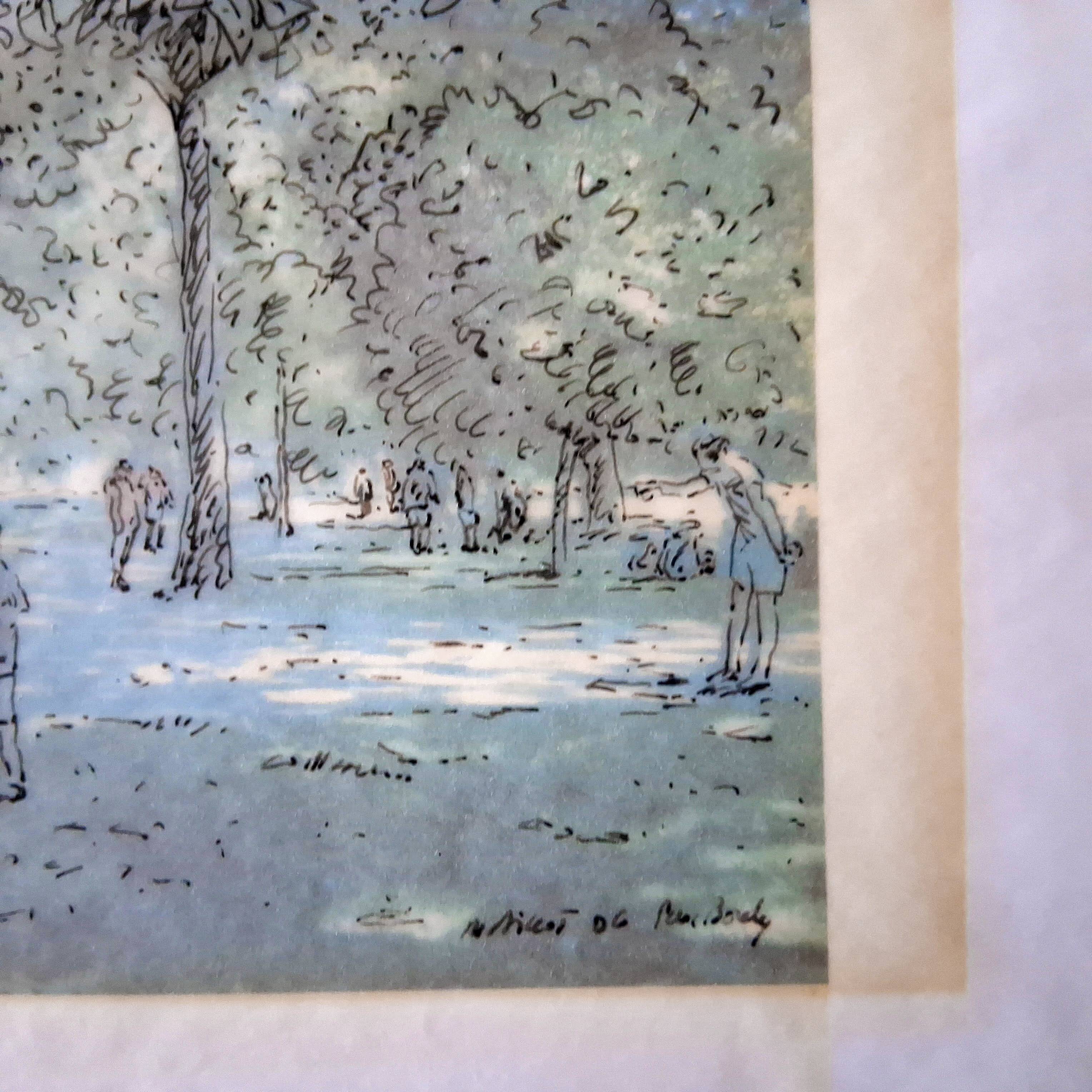 Painting - Henry Maillot - Scene in Borély Park, Marseille (2006)