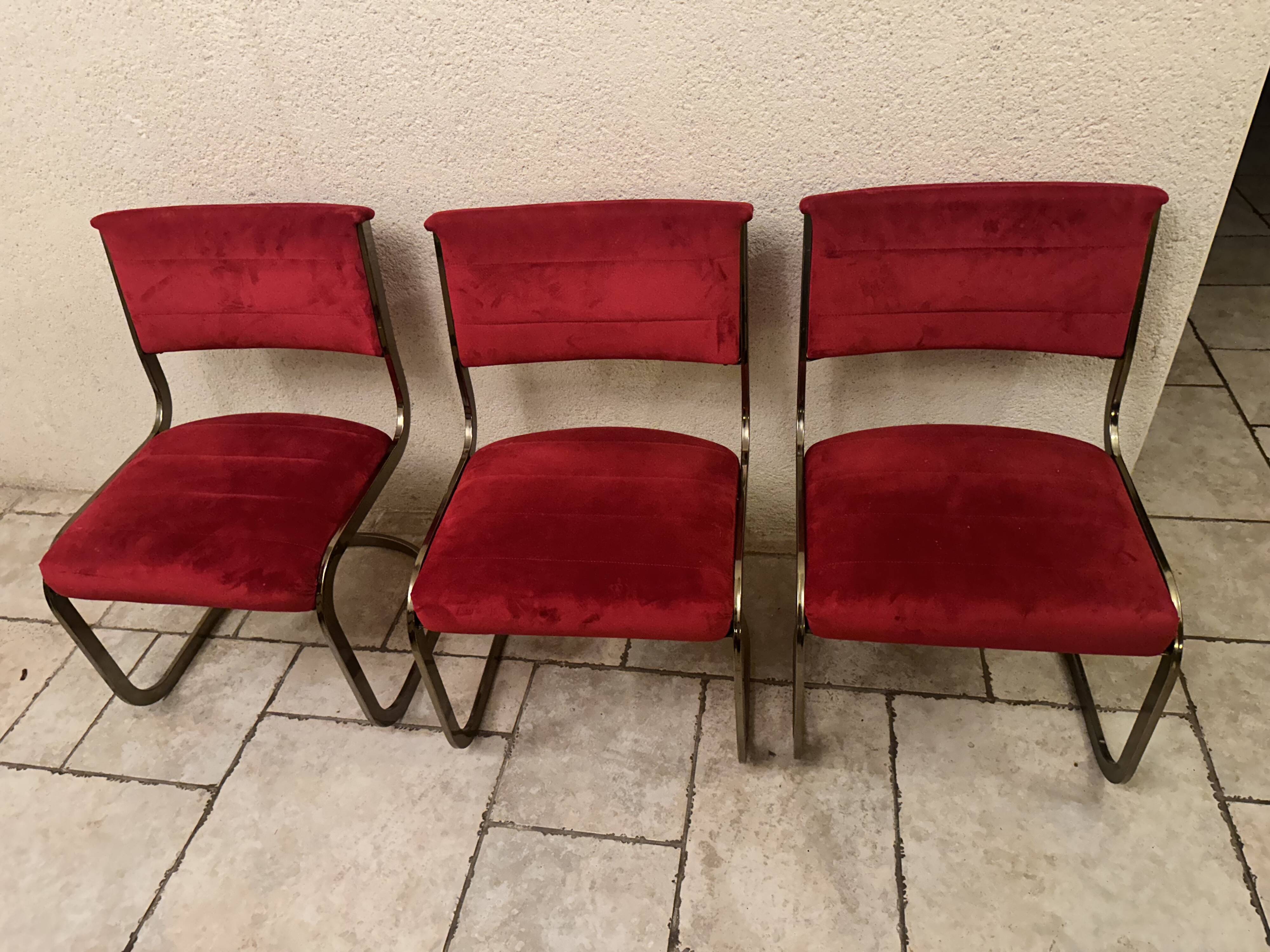 Milo Baughman (1923-2003), in the style of. Set of 6 chairs