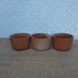 Three ramekins in glazed sandstone - vintage