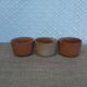 Three ramekins in glazed sandstone - vintage