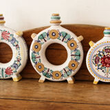 Set of 3 Slovak ceramic soliflores