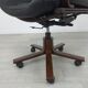 Office armchair leather wood Scandinavian design 70s vintage