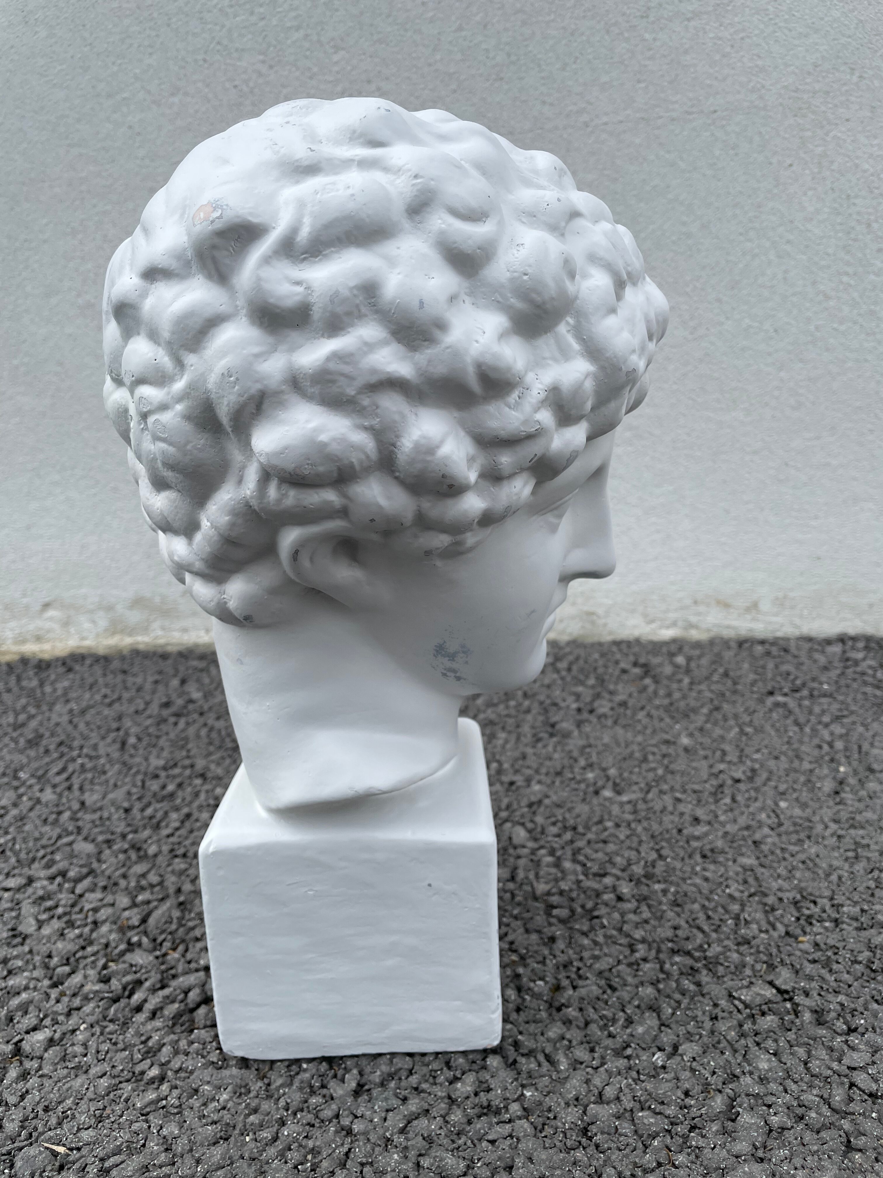 Buste Hermes en plâtre sur socle