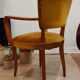 Fauteuil chaise bridge ancien moutarde