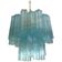 Lustre en verre de murano bleu clair « tronchi »