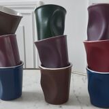 Set of 9 crumpled espresso cups Revol