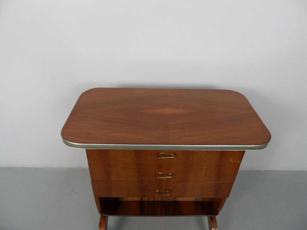 Mid -Century walnut trolley 1950s