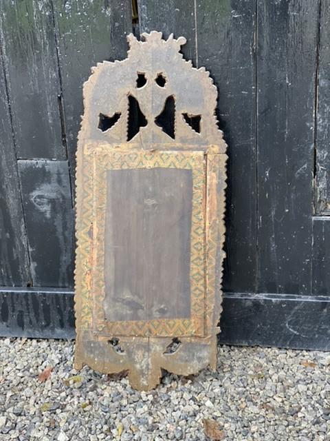 Golden Carved Wood Mirror 19th Century 37x91cm