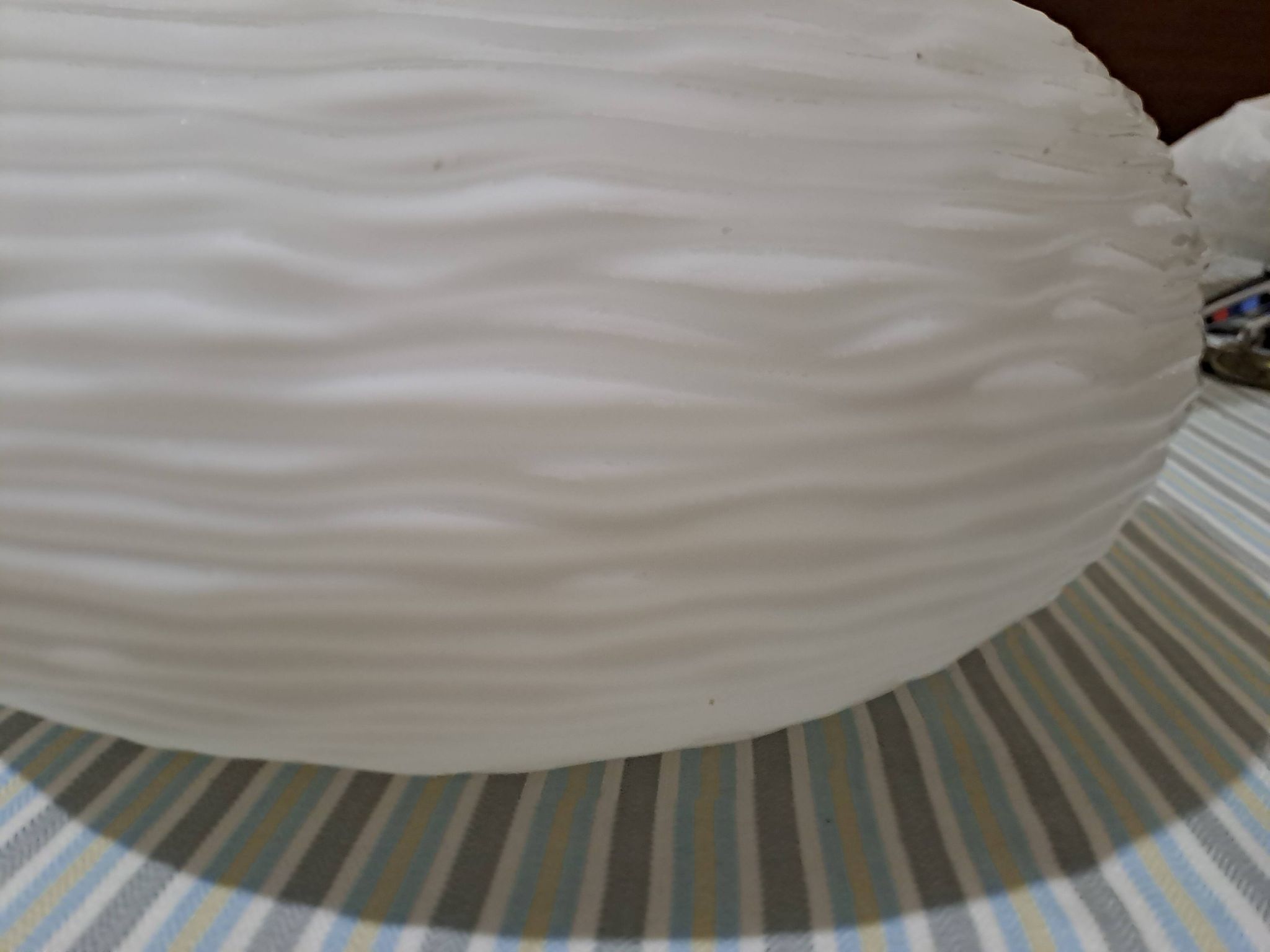Suspension chandelier ceiling light frosted glass scandinavian France 1960 pop