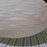 Suspension chandelier ceiling light frosted glass scandinavian France 1960 pop