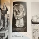 Sculpture portrait / bust, 'woman's face', robert delnest, bronze 1961