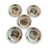 5 assiettes plates Obernai Sarreguemines