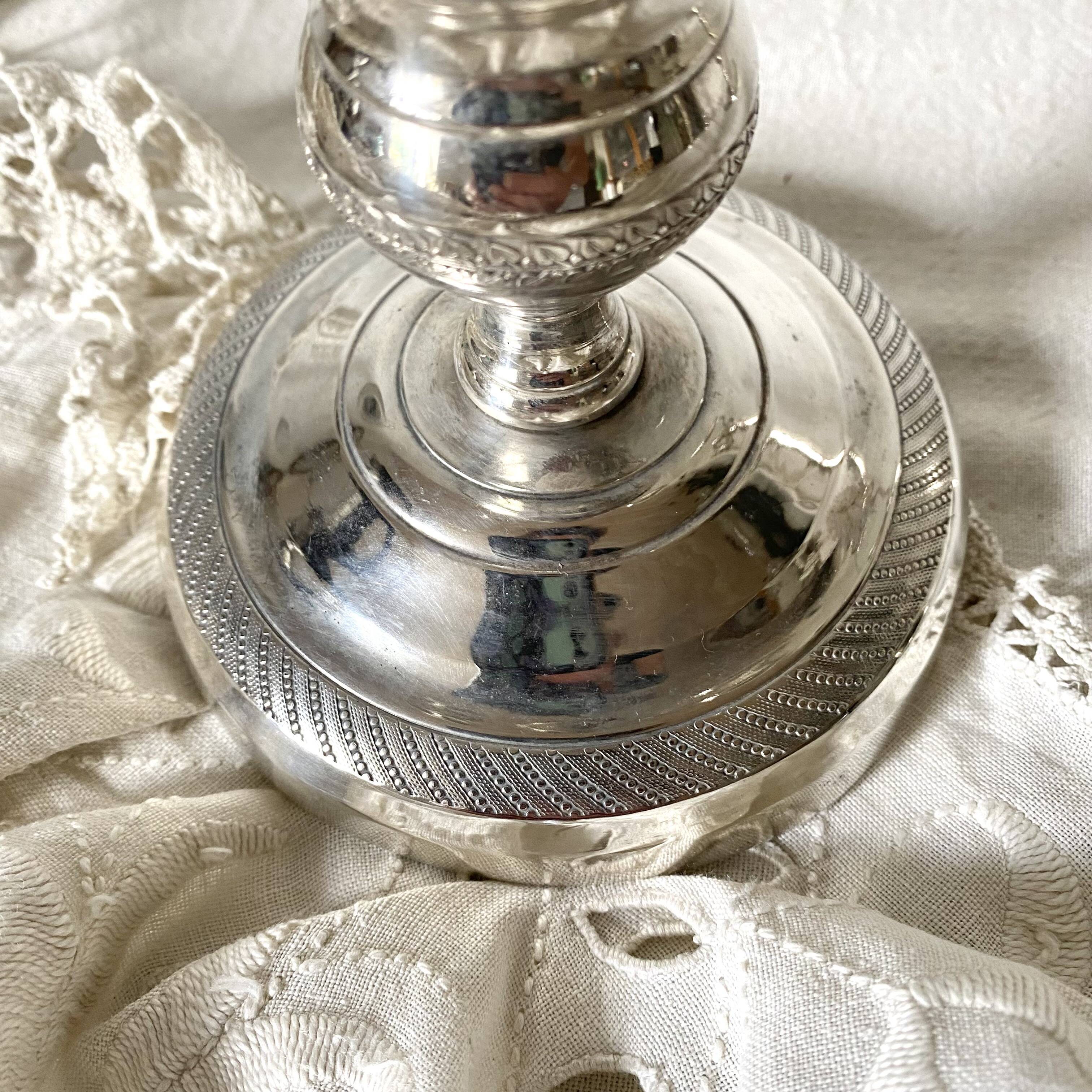 Paire de chandeliers et bougeoirs modulables style anglais