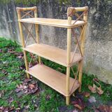 Bamboo and rattan shelf 50-60s