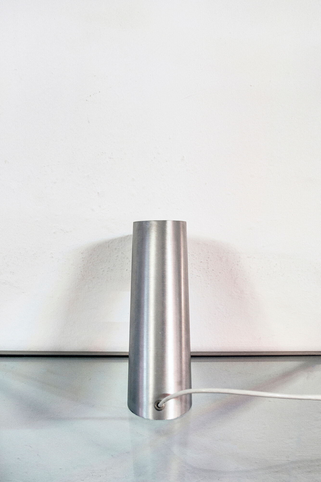 Chromed aluminium table lamp, Italy, 1970s