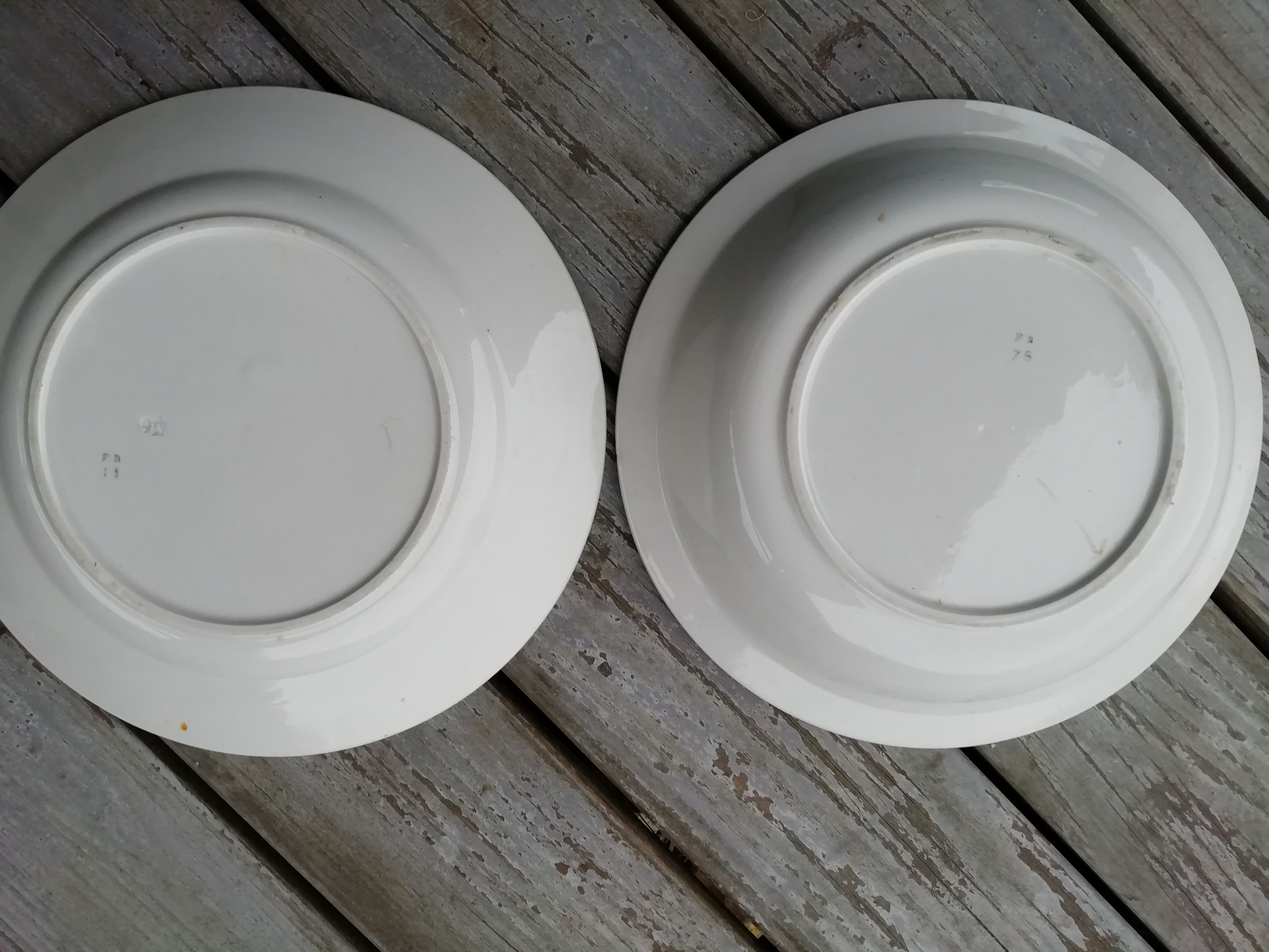 Lot de 2 plats ronds décor fleuri