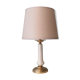 Impressive lamp with white ceramic stem and 1970 brass base