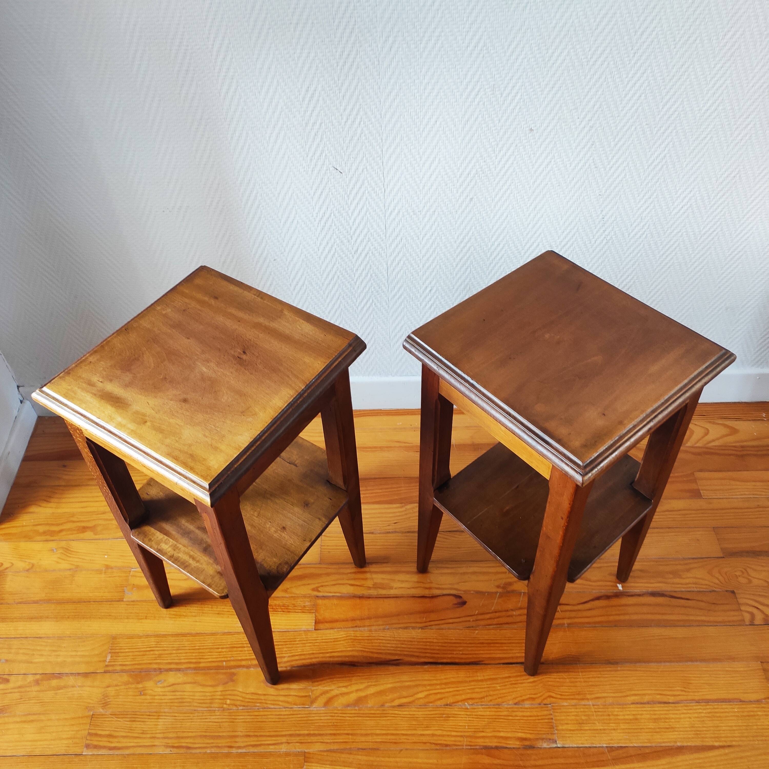 Pair of bedside tables, end of sofa, 1940/50