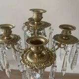 19th century marble, brass and tassel chandelier