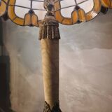 Empire lamp in bronze and marble, large size 70x43, 6kg, and a superb lampshade.
