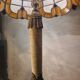 Empire lamp in bronze and marble, large size 70x43, 6kg, and a superb lampshade.
