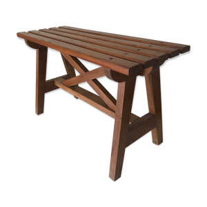 Banc vintage chêne annees 60