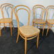Set de 4 chaises cannées hêtre courbé