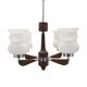 Wooden chandelier, Danish design, 1970s, production: Denmark