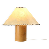 Table lamp in solid pine, French craftsmanship, 1970s.