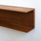Wooden open wall shelf, 200cm, designed by Walter Wirz for Wilhelm Renz, Germany
