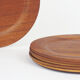 Set of six scandinavian teak plates