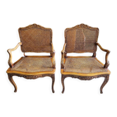 Pair of armchairs cannes style Louis XV