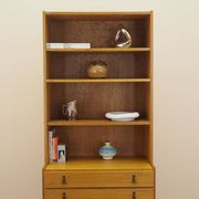 Danish Oak Bookcase with Drawers, 1960s